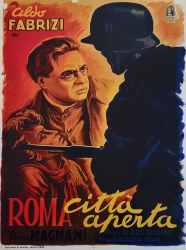 KUSTOM ART Dekoratives Poster für die Wand, Serie Filme, Feiern, Rom, Open City, Druck auf beschichtetem Papier, 40 x 30 cm, ohne Rahmen von KUSTOM ART