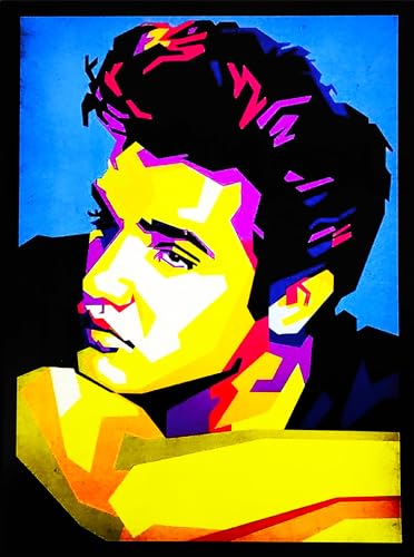 KUSTOM ART Dekoratives Poster für die Wand, Serie Pop Art Elvis Presley, Kunstdruck auf beschichtetem Papier, 40 x 30 cm, ohne Rahmen KUSTOM ART Dekoratives Poster für die Wand, Serie Pop Art Elvis Presley, Kunstdruck auf beschichtetem Papier, 40 x 30 cm, ohne Rahmen von KUSTOM ART