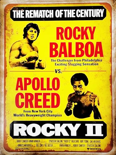 KUSTOM ART Dekoratives Poster für die Wand Serie Berühmte Filme Rocky II Hengst Kunstdruck auf beschichtetem Papier 40 x 30 cm ohne Rahmen von KUSTOM ART