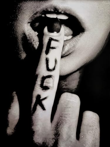 KUSTOM ART Dekoratives Wandposter Mittelfinger Fuck Kunstdruck auf beschichtetem Papier 40 x 30 cm ohne Rahmen von KUSTOM ART