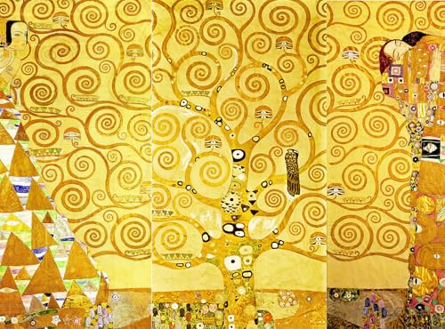 KUSTOM ART Dekoratives Wandposter Serie Berühmte Maler Gustav Klimt Lebensbaum Kunstdruck auf beschichtetem Papier 40 x 30 cm ohne Rahmen von KUSTOM ART