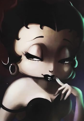 KUSTOM ART Dekoratives Wandposter Serie Cartoon (Betty Boop) Kunstdruck auf beschichtetem Papier 42 x 30 cm Ohne Rahmen von KUSTOM ART