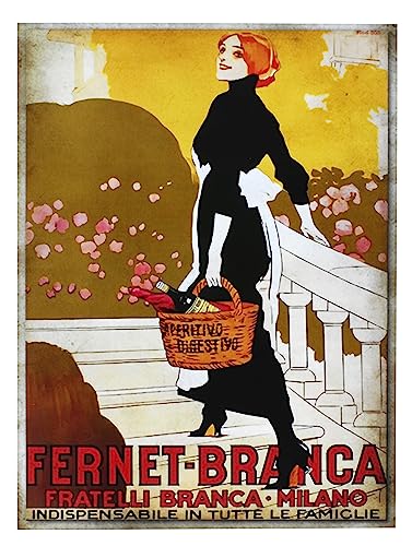KUSTOM ART Fernet Branca Werbeserie Retro Vintage Poster ohne Rahmen Kunstdruck auf beschichtetem Papier 40 x 30 cm von KUSTOM ART