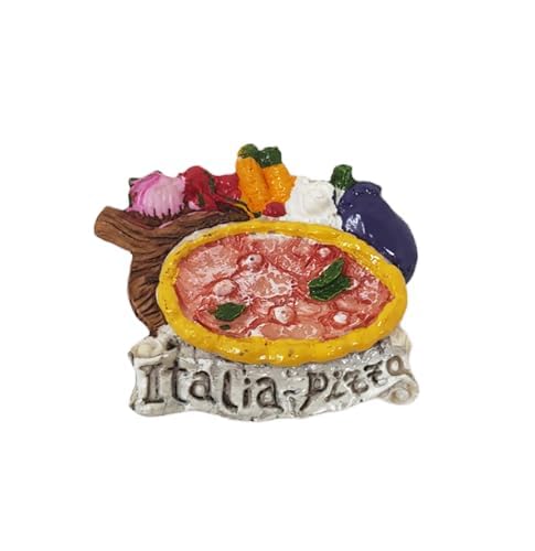 KUSTOM ART Kühlschrankmagnet 3D aus Kunstharz Italien Pizza Souvenir Geschenk Haus Küche Sammlung 8 x 7 cm von KUSTOM ART