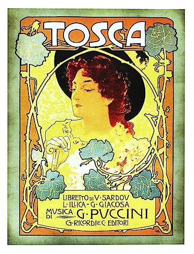 KUSTOM ART La Tosca di Puccini Poster Serie Locandine Events Theateraufführungen, ungerahmt, Kunstdruck, 40 x 30 cm von KUSTOM ART
