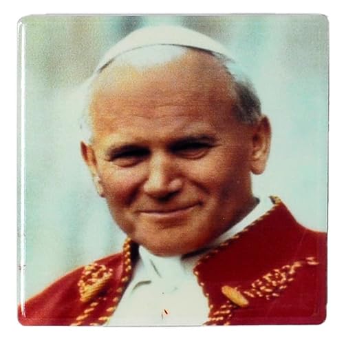 KUSTOM ART Magnet (Magnet) Religiöses Bild Papst Johannes Paul II (Karol Wojtyla) Auf Keramik 7,5 x 7,5 cm von KUSTOM ART