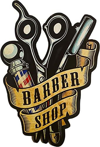 KUSTOM ART Magnet (Magnet) Serie Barber Shop Vintage-Stil aus der Kollektion Druck auf Holz 10 x 7 cm von KUSTOM ART