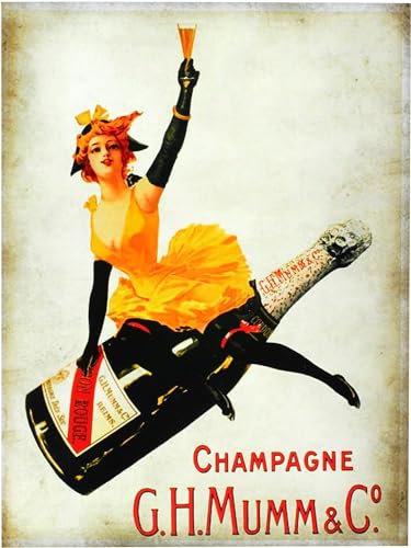 KUSTOM ART Poster Serie Werbung Retro Vintage Champagner G.H.MUMM & C ° Kunstdruck auf beschichtetem Papier, 40 x 30 cm, ungerahmt von KUSTOM ART