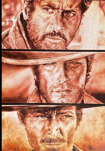 KUSTOM ART Poster Vintage-Stil Serie Celebri Schauspieler Clint Eastwood Film II Gut, Das Hässliche, Das Böse 40 x 30 cm Ohne Rahmen von KUSTOM ART