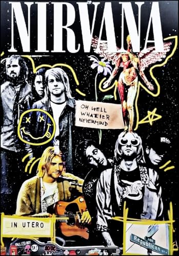KUSTOM ART Wand- oder Tischbild Serie Musikgruppen Celebri Nirvana Manifesto Album in Utero Kunstdruck auf Holz 30x21 von KUSTOM ART
