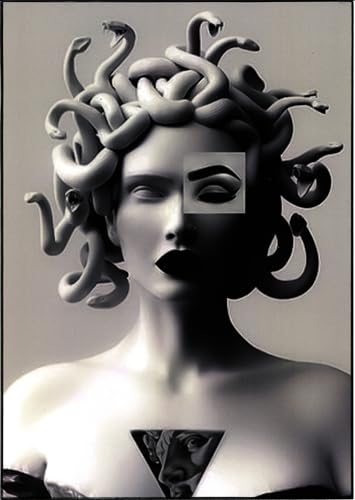 KUSTOM ART Bild im Vintage-Stil Serie Berühmte Medusa griechische Mythologie Druck auf Holz 30 x 21 cm. KUSTOM ART Bild im Vintage-Stil Serie Berühmte Medusa griechische Mythologie Druck auf Holz 30 x 21 cm. von KUSTOM ART