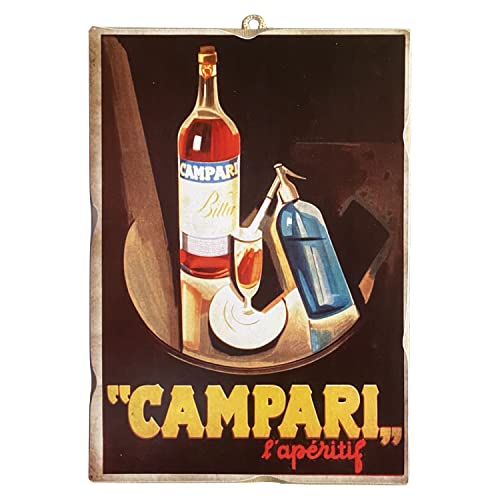 Retro Werbung Bild im Vintage-Stil Campari 25x18 cm Wanddekoration von KUSTOM ART