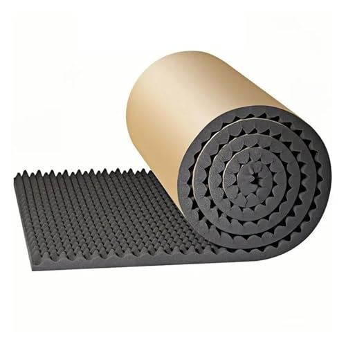 Motorhaube Schallschutzmatte Akustische Isolierung Material Für Sound Proof Auto Wasserdichte Sound Trittschalldämmung Selbstklebende Schallschutz Baumwolle(2PCS-200x50x2cm) von KUVIEZ