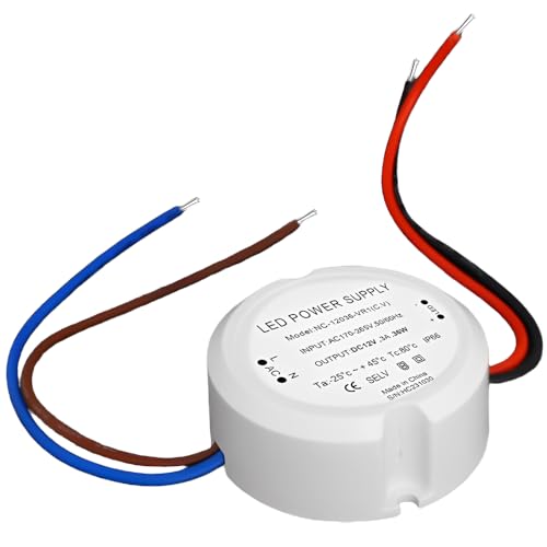 KUWUNG LED Trafo 12V 36W 3A, transformator 230V auf 12V, LED Netzteil Treiber Transformator Driver Power Supply, Mini-Netzteil 12 V, Mini Ultra Dünner IP66 Driver für Lampen von KUWUNG
