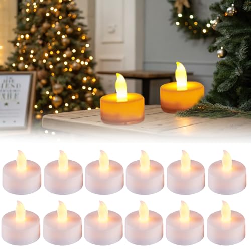 Led Teelichter mit Timer, 12 Stück Batteriebetriebene led kerzen flackernde Flammenlose teelichter mit timerfunktion für Zuhause Zimmer Tisch Halloween Weihnachtsdeko Warme Weiße Led Teelichter mit Timer, 12 Stück Batteriebetriebene led kerzen flackernde Flammenlose teelichter mit timerfunktion für Zuhause Zimmer Tisch Halloween Weihnachtsdeko Warme Weiße von KUWUNG