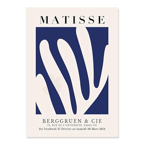 KUYATE Matisse druckt abstrakte Linie Wandkunst und Poster Retro Leinwand Gemälde für Wohnzimmer Interieur Dekor Bilder 50x70cmx1 Kein Rahmen von KUYATE