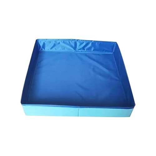 KUYCCSTRESI Haustierbadewanne, faltbares PVC-Planschbecken for Hunde | Platzsparende Planschwanne for Welpen und Katzen(Blue) von KUYCCSTRESI
