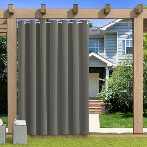 KUZRZNH Outdoor Vorhang Blickdicht Wasserdicht Wetterfest Blackout Outdoorvorhänge mit ösen, Sichtschutz Sonnenschutz Gardine/Vorhänge for Patio Balkon Pavillon,Erdiges Grau,1 Stück|266x213CM(BxH) KUZRZNH Outdoor Vorhang Blickdicht Wasserdicht Wetterfest Blackout Outdoorvorhänge mit ösen, Sichtschutz Sonnenschutz Gardine/Vorhänge for Patio Balkon Pavillon,Erdiges Grau,1 Stück|266x213CM(BxH) von KUZRZNH