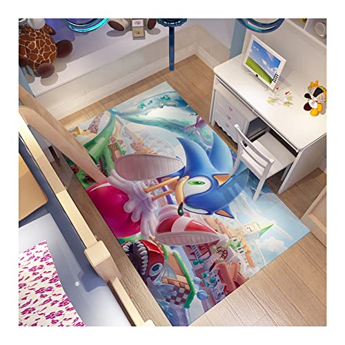 3D Cartoon Anime Kinder Teppich Fußmatte Fußmatte Boden Schlafzimmer Wohnzimmer Outdoor rutschfeste Cartoon Anime Geschenk Mann Frau (Color : 5, Size : 50 * 80cm) von KUentz