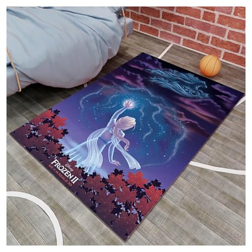 3D-Druck Cartoon Anime Frozen Kinder Teppich Fußmatte Fußmatte Boden Schlafzimmer Wohnzimmer Outdoor rutschfeste Cartoon Anime Geschenk Mann Frau, 80x120cm/31x47in von KUentz