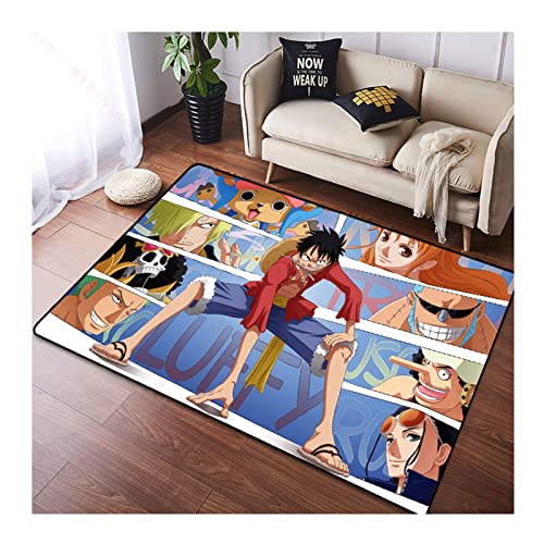 Cartoon Area Teppiche Teppichboden Matte Kinder Schlafzimmer Fußmatte rutschfeste Matte,Wohnzimmer Outdoor rutschfeste Cartoon Anime Geschenk Mann Frau 80x120Cm von KUentz