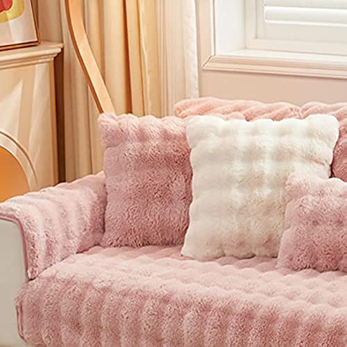 Couch-Kissenbezüge – Kunstkaninchen Plüsch Sofa Schonbezug | Möbelschutz Schonbezug für Hunde, Kinder, Haustiere, Couchbezug maschinenwaschbar von KUentz