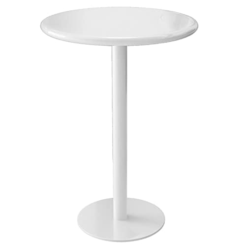 Bistrotisch, Klassische Bistro-Pub-Möbel – 28,3 cm hohe runde Tische mit Sockel, schwarz/weißer Tisch mit Eisenbeinen und Sockel, Kleiner Pub-Tisch für Küche, Esszimmer, Kaffee, Bistrotisch von KUviez
