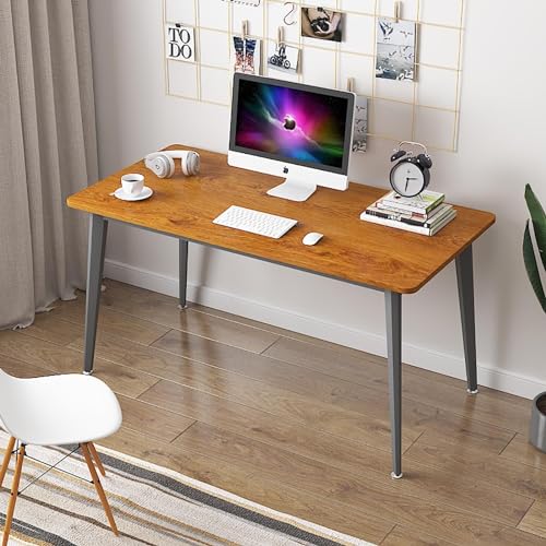 KUviez Gaming-Schreibtisch, einfacher Computertisch aus Holz, freistehender PC-Schreibtisch, Arbeitsstation mit Massivholzbeinen, Arbeitsschreibtische für das Heimbüro (100 x 50 x 74 cm, N) von KUviez