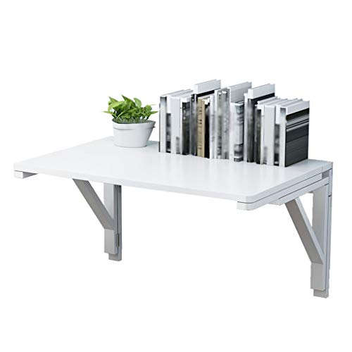 KUviez Klapptisch, wandmontierter Tisch, klappbarer Esstisch, Wandschreibtisch, Computertisch, Kindertisch, Schreibtisch mit Halterungen – Weiß – mehrere Größen von KUviez