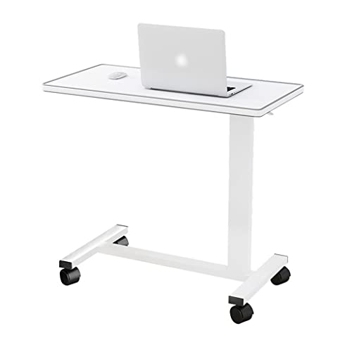 KUviez Stehender, rollender Laptop-Schreibtisch mit Rollen, kompakter Klappschreibtisch, Verstellbarer Abstand von 73–107 cm, Schreibtisch für den Schreibtisch für Heimbüroarbeit (Farbe: Blau) von KUviez