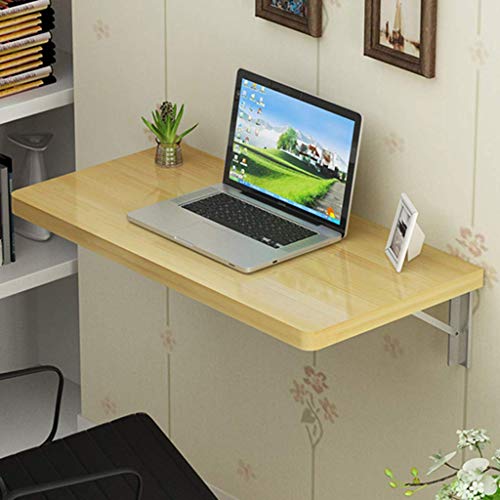 Wandmontierter Klapptisch aus massivem Holz, einfacher und klappbarer Computertisch, Schreibtisch, Küche, Esstisch für Büro/Waschküche von KUviez
