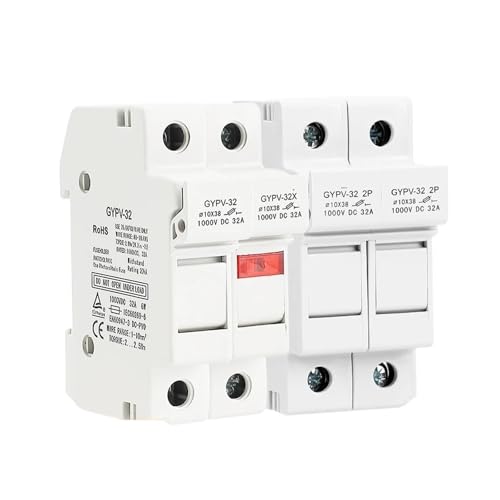1 stücke GYPV-32 1P 2P DC Sicherung Halter 10 * 38mm 1000V Sicherung Link Basis 10A 15A 20A 25A 30A(30A Fuse Link Only) von KVEIYIIC