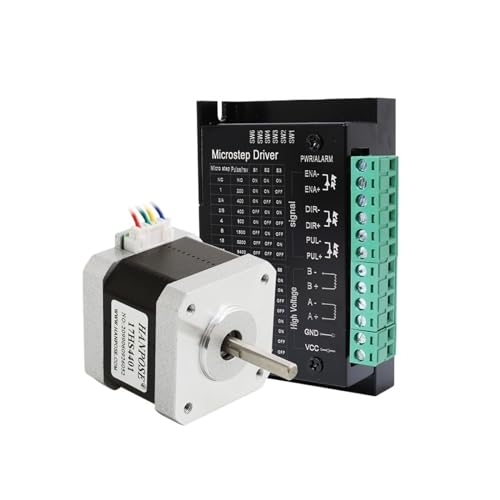 KVEIYIIC 1 Satz NEMA 17 Schrittmotor 4 Leitungen 40 mm 1,8 A 40 N.cm 17HS4401 Motor mit TB6600 Motortreiber for 3D-Drucker von KVEIYIIC