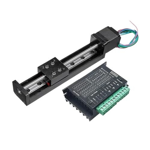 KVEIYIIC 1 stücke Mini T-typ Schiebe Tisch 50mm 100mm 250mm 300mm Motorisierte Linear Schiene Plattform Nema11 Motor Drive Kit Linear Bühne(300mm and Drive,1mm Pitch) von KVEIYIIC