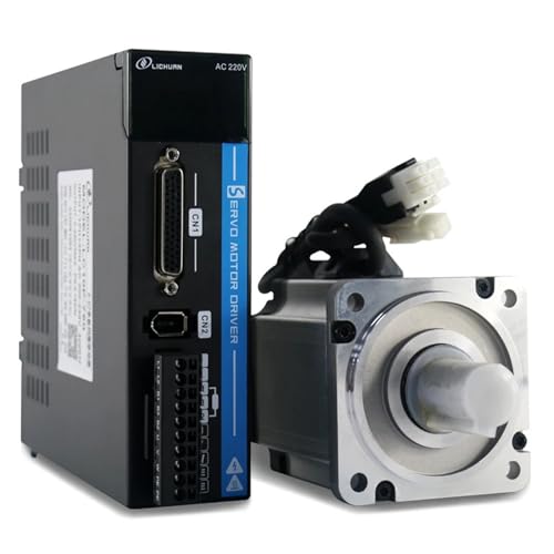 KVEIYIIC 200W 400W 600W AC-Servomotor mit Treiberkit Elektromotor 220V 3000rpm Kit 3D-Drucker Puls RS485 mit Bremse(200W 0.63Nm) von KVEIYIIC