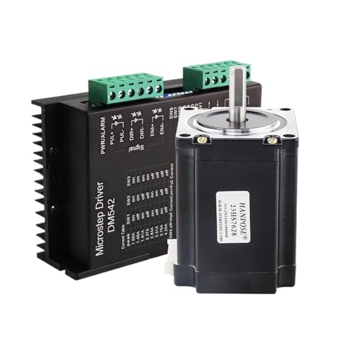 KVEIYIIC NEMA23 2.8A 189N.cm 57 Schrittmotor 23HS7628 DM542 Treiber-Controller for 3D-Drucker CNC-Motortreiber-Kit(7628-8mm-DM542) von KVEIYIIC