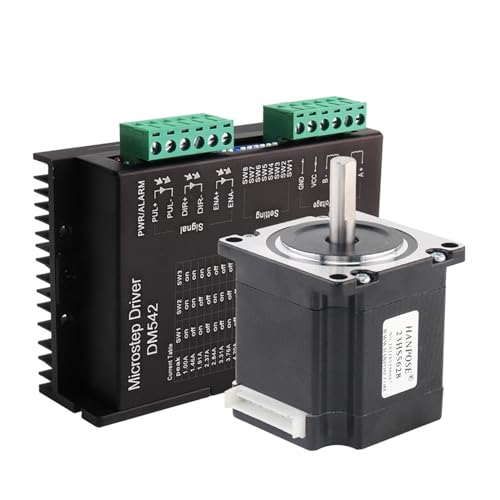 KVEIYIIC NEMA23 Motor 23HS5628+ HPD970 Treibercontroller 126N.cm Platine Modulplatine for 3D-Drucker-Überwachungsgeräte Motortreiber(5628-8mm-HPD970) von KVEIYIIC