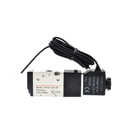 Magnetventil 3V100 Serie 3V110 3V120 220 V 110 V 24 V 12 V 3 Anschlüsse 2 Positionen Tüllentyp Einzel-/Doppelmagnet(3V110-06-NO) von KVEIYIIC