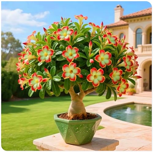 Adenium Obesum Knolle – Winterharte, Mehrjährige Zierpflanze – Für Beet, Topf und Terrasse-4zwiebeln-D Adenium Obesum Knolle – Winterharte, Mehrjährige Zierpflanze – Für Beet, Topf und Terrasse-4zwiebeln-D von KVHSVB