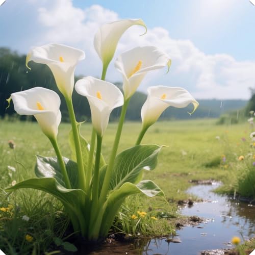Calla-Blumenzwiebeln, kälteresistente Zwiebelpflanzen, können eingetopft oder im Freien gepflanzt werden, blühen stabil und sind leicht zu überleben-4zwiebeln-Z Calla-Blumenzwiebeln, kälteresistente Zwiebelpflanzen, können eingetopft oder im Freien gepflanzt werden, blühen stabil und sind leicht zu überleben-4zwiebeln-Z von KVHSVB