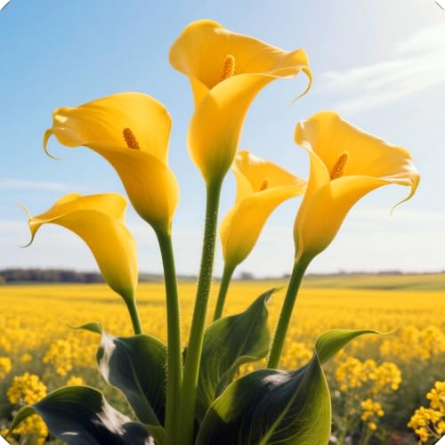 Calla-Lilienzwiebeln sind pflegeleicht und sehr kälteresistent. Sie bereiten viele Jahre Freude und eignen sich zur Begrünung und Verschönerung europäischer Eigenheime.-8zwiebeln-V von KVHSVB