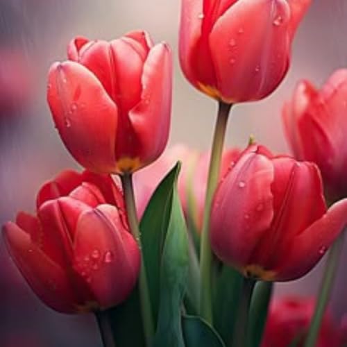 Robuste Tulpenzwiebeln – Mehrjährige Frühjahrsblumen für Balkon und Beet-4zwiebeln-B von KVHSVB
