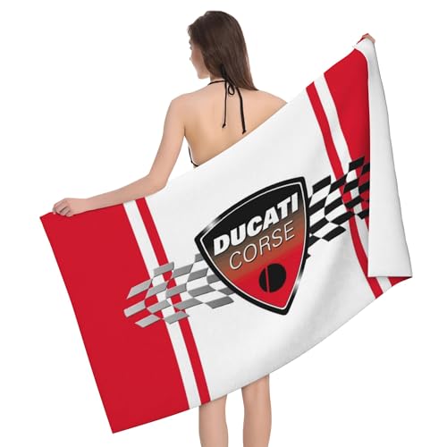 KVHSVEGO Compatible with Ducati Strandtuch, schnell trocknendes Handtuch, Camping-Handtuch, saugfähig, leicht, Sporthandtuch für Strand, Fitnessstudio, Wandern, Pool, Bad, Yoga von KVHSVEGO