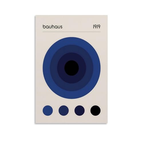 KVIINKD Blaues Bauhaus-Poster, Wohnzimmer-Dekor, moderne ästhetische Wandkunst, Poster, Geschenk für Freunde, ungerahmt, 40 x 60 cm KVIINKD Blaues Bauhaus-Poster, Wohnzimmer-Dekor, moderne ästhetische Wandkunst, Poster, Geschenk für Freunde, ungerahmt, 40 x 60 cm von KVIINKD