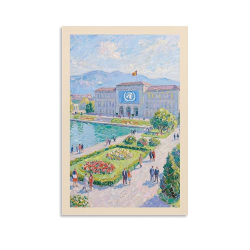 KVIINKD Genf Schweiz Un Palace Lakefront Öl Wohnzimmer Schlafzimmer Dekor Moderne ästhetische Wandkunst Poster Geschenk für Freunde Unframe-Stil 20 x 30 cm KVIINKD Genf Schweiz Un Palace Lakefront Öl Wohnzimmer Schlafzimmer Dekor Moderne ästhetische Wandkunst Poster Geschenk für Freunde Unframe-Stil 20 x 30 cm von KVIINKD