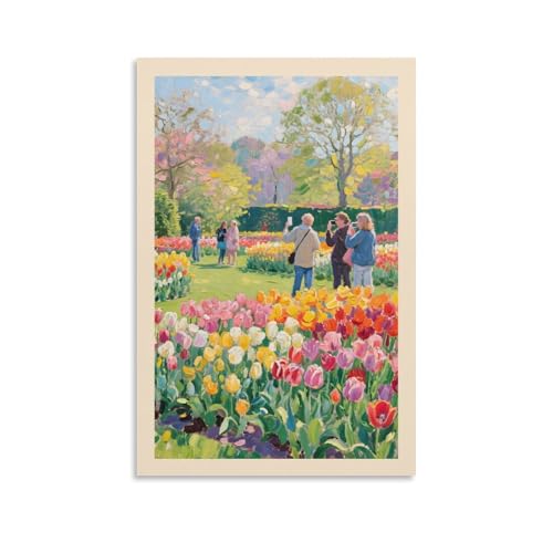 KVIINKD Keukenhof Niederlande Tulpe Garten Ölkunst Wohnzimmer Schlafzimmer Dekor Moderne ästhetische Wandkunst Poster Geschenk für Freunde Ungerahmter Stil 40 x 60 cm KVIINKD Keukenhof Niederlande Tulpe Garten Ölkunst Wohnzimmer Schlafzimmer Dekor Moderne ästhetische Wandkunst Poster Geschenk für Freunde Ungerahmter Stil 40 x 60 cm von KVIINKD