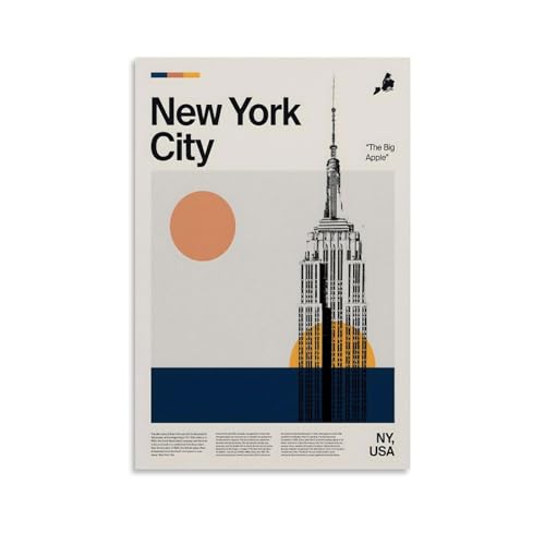KVIINKD New York City Poster, Wohnzimmer-Dekor, moderne ästhetische Wandkunst, Poster, Geschenk für Freunde, ungerahmt, 40 x 60 cm KVIINKD New York City Poster, Wohnzimmer-Dekor, moderne ästhetische Wandkunst, Poster, Geschenk für Freunde, ungerahmt, 40 x 60 cm von KVIINKD
