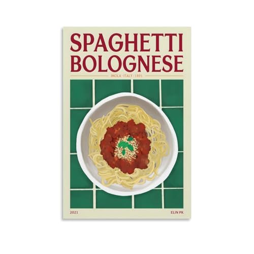 KVIINKD Spaghetti-Bolognese-Poster, Wohnzimmer-Dekor, moderne ästhetische Wandkunst, Poster, Geschenk für Freunde, ungerahmt, 20 x 30 cm KVIINKD Spaghetti-Bolognese-Poster, Wohnzimmer-Dekor, moderne ästhetische Wandkunst, Poster, Geschenk für Freunde, ungerahmt, 20 x 30 cm von KVIINKD