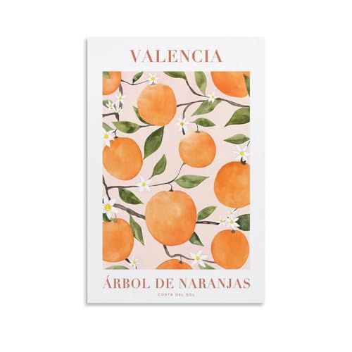 KVIINKD Valencia-Poster, Wohnzimmer-Dekor, moderne ästhetische Wandkunst, Poster, Geschenk für Freunde, ungerahmt, 20 x 30 cm, Orange KVIINKD Valencia-Poster, Wohnzimmer-Dekor, moderne ästhetische Wandkunst, Poster, Geschenk für Freunde, ungerahmt, 20 x 30 cm, Orange von KVIINKD