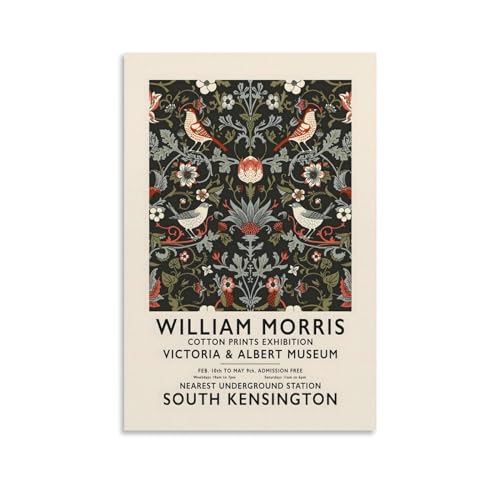 KVIINKD William Morris inspiriertes Vogel-Poster, Wohnzimmer-Dekor, moderne ästhetische Wandkunst, Poster, Geschenk für Freunde, ungerahmt, 40 x 60 cm KVIINKD William Morris inspiriertes Vogel-Poster, Wohnzimmer-Dekor, moderne ästhetische Wandkunst, Poster, Geschenk für Freunde, ungerahmt, 40 x 60 cm von KVIINKD
